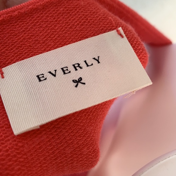 EVERLY Coral Orange Layered Top Bodycon Dress - Picture 6 of 10